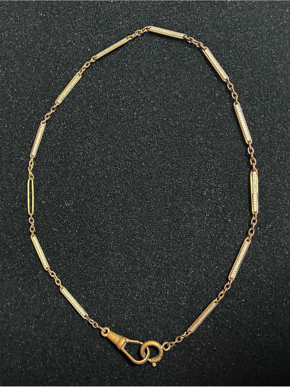 Antique Two-Toned RADIO Signed Watch Chain